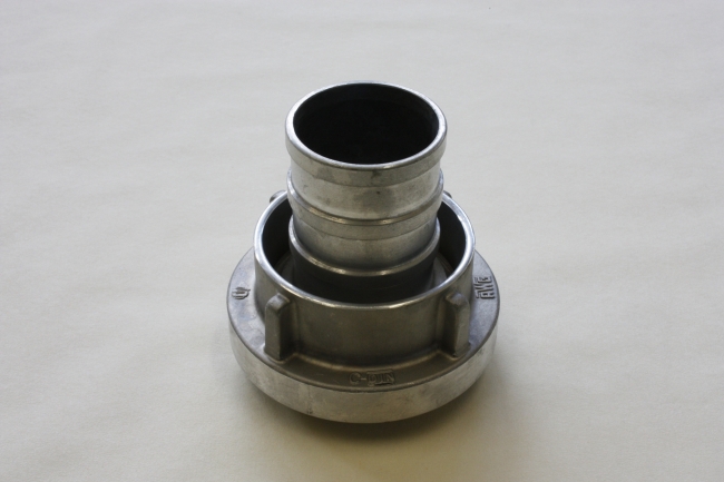 Storz Type 1100, Symmetrical half French coupling with locking ring and helicoïdale hose tail