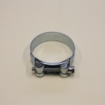 Hose clamp Type Super-Klem, Bolt clamp with steel bolt and nut.